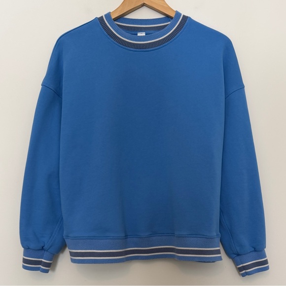 Lululemon Perfectly Oversized Ringer Crew Blue Sweatshirt in Blue - Picture 5 of 9
